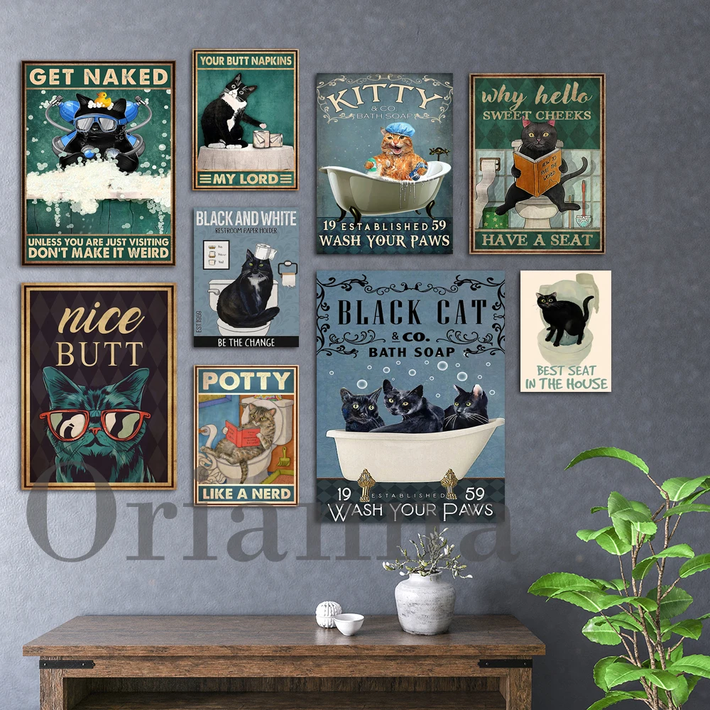 Funny Cat Potty Bathroom Poster,Funny Black Cat Nice Butt Bathroom Print,Cat Bathroom Wall Decor,Cat Bathroom Art,Cat Lover Gift 
Funny Cat Potty Bathroom Poster,Funny Black Cat Nice Butt Bathroom Print,Cat Bathroom Wall Decor,Cat Bathroom Art,Cat Lover Gift