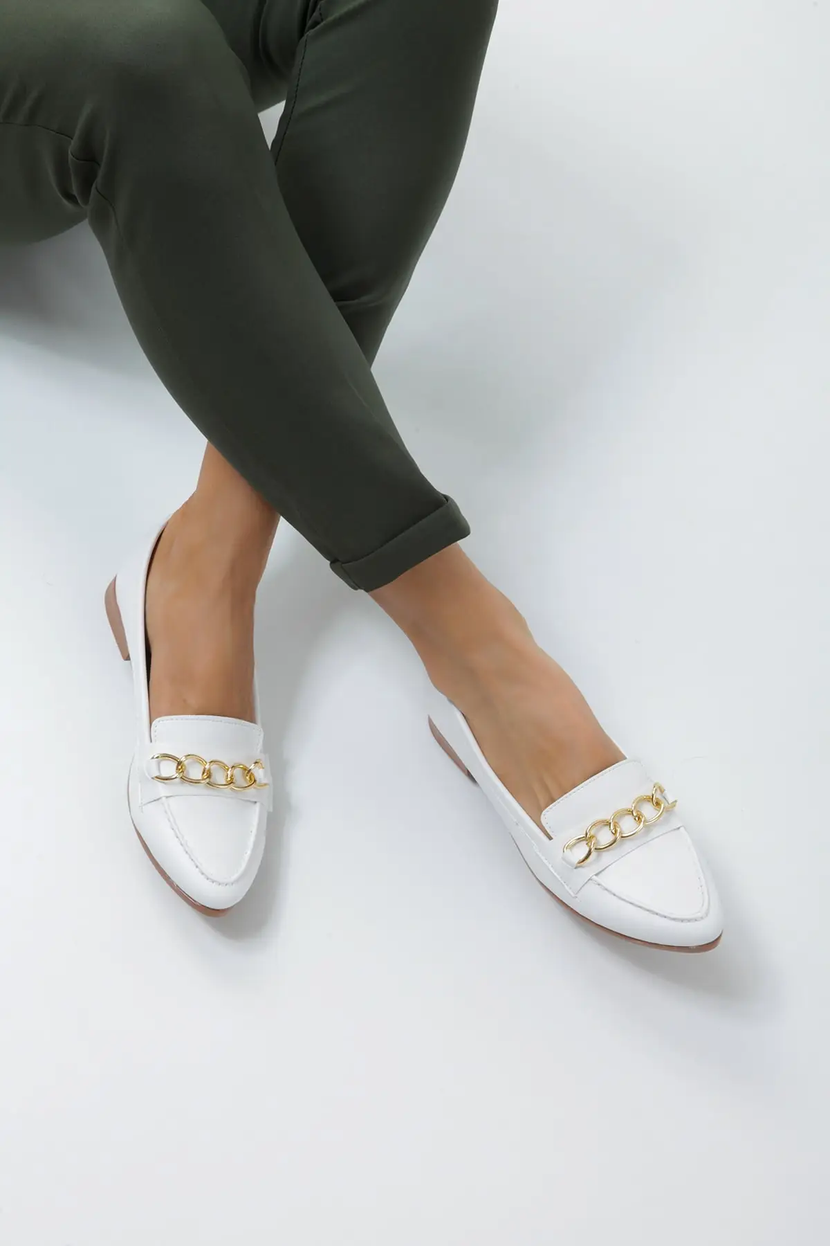 Women Flats Shoes Chain White Fashion Flats For Ladies Casual Shoes Elegant Flat Footwear Summer Ladies Shoes
Women Flats Shoes Chain White Fashion Flats For Ladies Casual Shoes Elegant Flat Footwear Summer Ladies Shoes