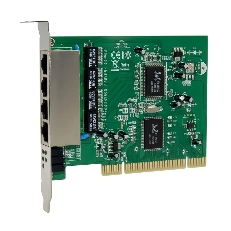 RTL8305+8100CL Chipset PCI Four-Port Network Card 4 Rj45 Slot Ethernet Server Adapter Network Switch Card for Desktop PC
RTL8305+8100CL Chipset PCI Four-Port Network Card 4 Rj45 Slot Ethernet Server Adapter Network Switch Card for Desktop PC