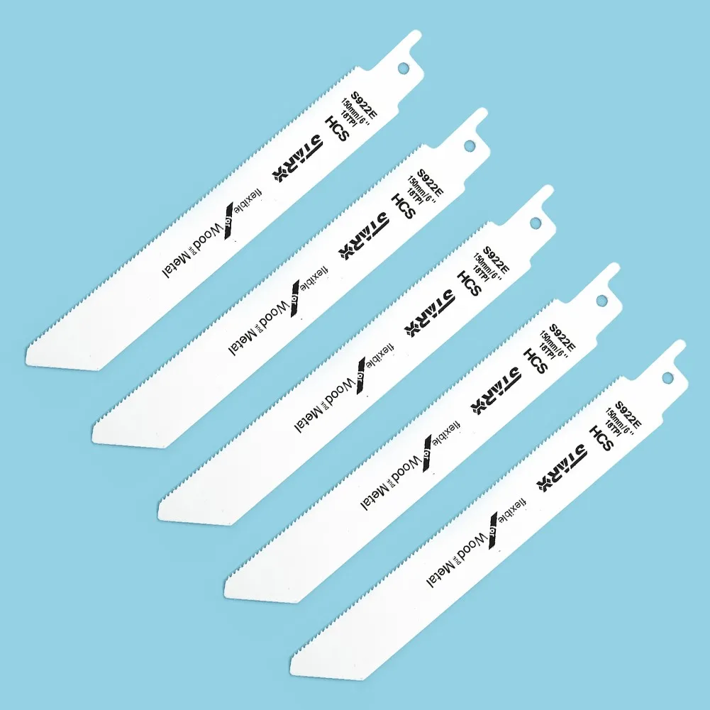 18TPI Saw blades Metal Cutting Sabrely Metal wood reciprocating Reciprocating saw blade set 5pcs 150mm S922 Set Woodworking
18TPI Saw blades Metal Cutting Sabrely Metal wood reciprocating Reciprocating saw blade set 5pcs 150mm S922 Set Woodworking