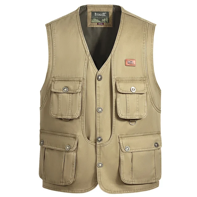 Luxury brand Cotton Vest Multi Pockets Spring Autumn Single Breasted Photography Waistcoats Men Fishing Camping Travel Sleeveles
Luxury brand Cotton Vest Multi Pockets Spring Autumn Single Breasted Photography Waistcoats Men Fishing Camping Travel Sleeveles