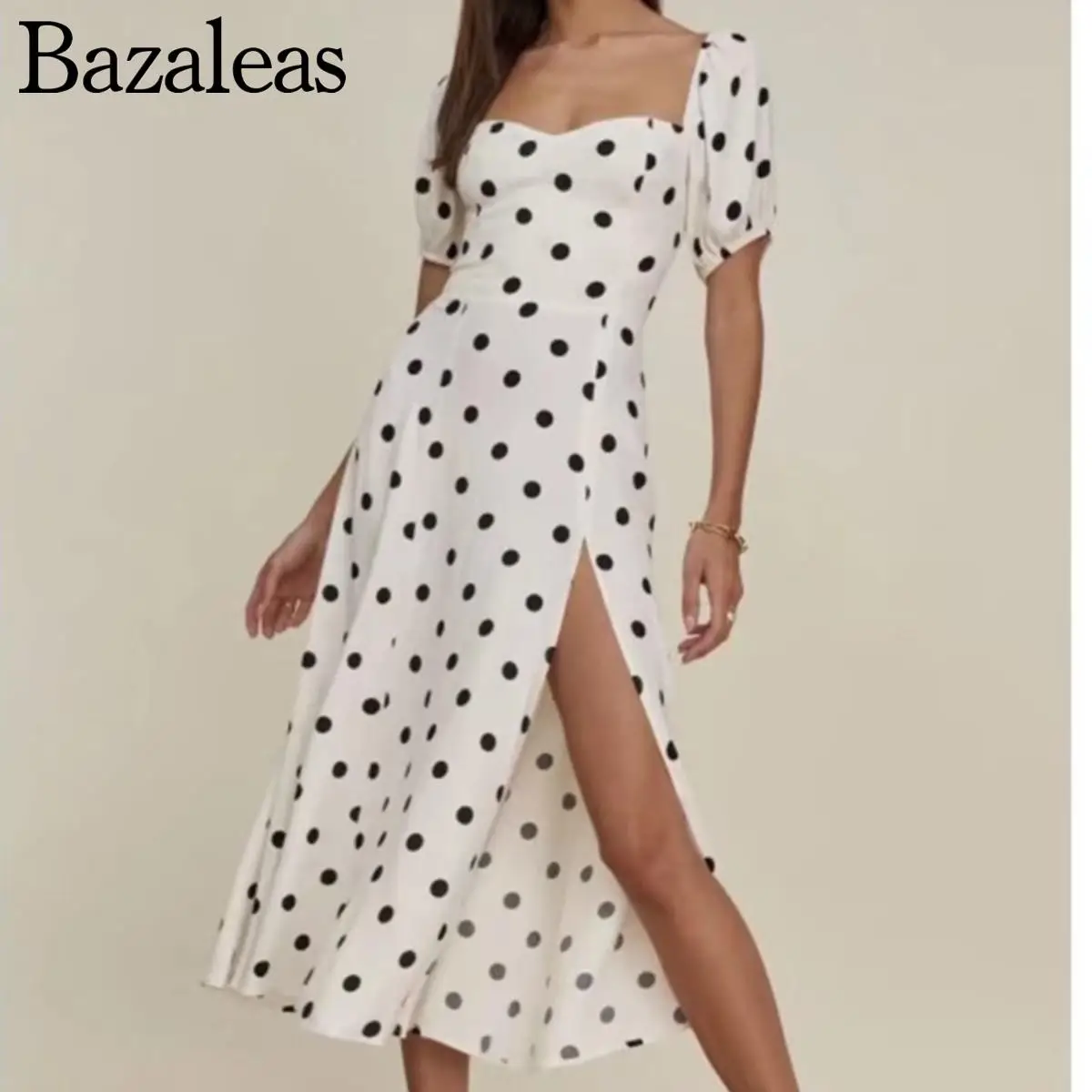 2022 Women Summer Short Sleeve Dot Print Midi Dress Vestidos Split Female Back Bow Party Dresses
2022 Women Summer Short Sleeve Dot Print Midi Dress Vestidos Split Female Back Bow Party Dresses
