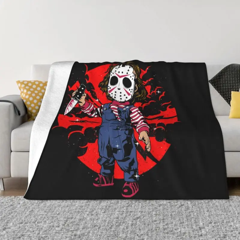 Horror Chucky Blankets Warm Flannel Horror Movie Child's Play Throw Blanket for Home Sofa Office Travel
Horror Chucky Blankets Warm Flannel Horror Movie Child's Play Throw Blanket for Home Sofa Office Travel