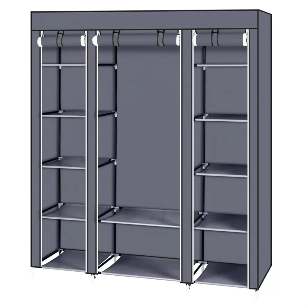 69" Portable Clothes Closet Wardrobe Storage Organizer Shelf W/ Non-Woven Fabric Quick and Easy to Assemble Extra Strong
69" Portable Clothes Closet Wardrobe Storage Organizer Shelf W/ Non-Woven Fabric Quick and Easy to Assemble Extra Strong