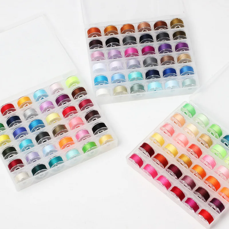 36Pcs Multicolor Bobbin Thread Polyester Thread Spools Sewing Machine Bobbins With Storage Box For Embroidery Sewing Accessories
36Pcs Multicolor Bobbin Thread Polyester Thread Spools Sewing Machine Bobbins With Storage Box For Embroidery Sewing Accessories
