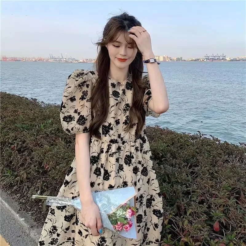 Short Sleeve Dress Women Folds O-neck Summer Elegant Daily Korean Style All-match College Casual Cozy New Sukienki Damskie Ins
Short Sleeve Dress Women Folds O-neck Summer Elegant Daily Korean Style All-match College Casual Cozy New Sukienki Damskie Ins