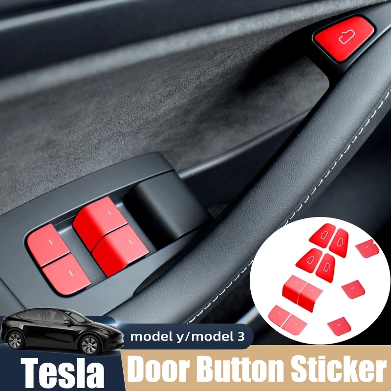 Защитная Наклейка для кнопки двери Tesla Model 3 Model Y 2019-2022, декоративная наклейка, модифицированные аксессуары для интерьера автомобиля
Защитная Наклейка для кнопки двери Tesla Model 3 Model Y 2019-2022, декоративная наклейка, модифицированные аксессуары для интерьера автомобиля