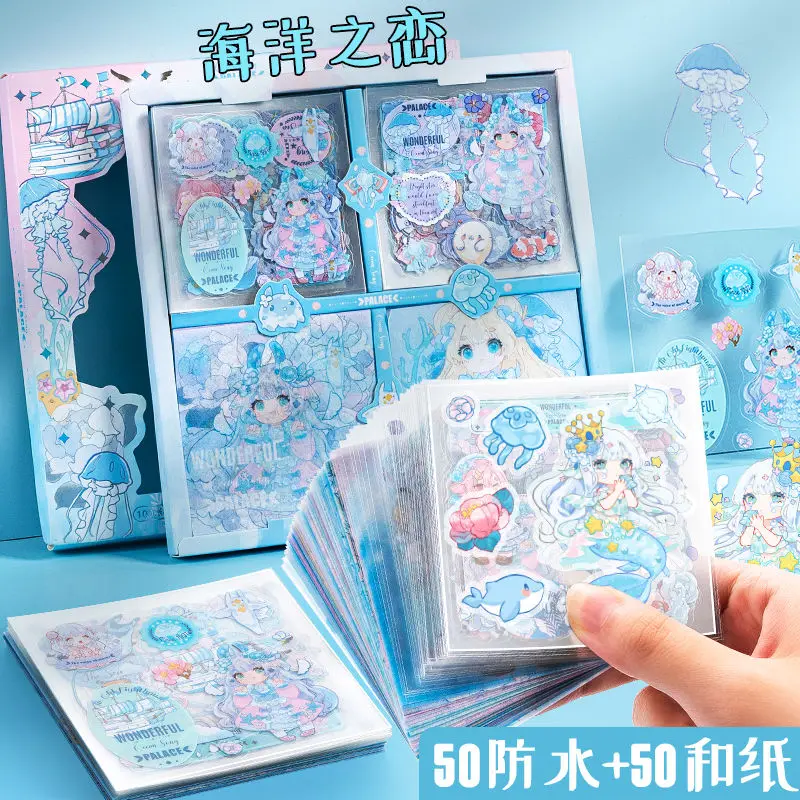 100 Ledger Stickers Hand Ledger Stickers Seamless Waterproof Set Material Gift Package Decoration Children Cute Girl
100 Ledger Stickers Hand Ledger Stickers Seamless Waterproof Set Material Gift Package Decoration Children Cute Girl
