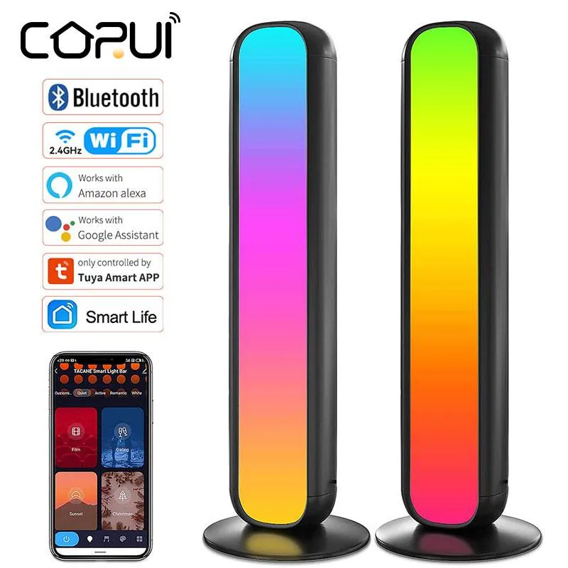 CoRui 2PCS Tuya Wifi Smart Light Bars RGB Smart LED Lights With 15 Scene Modes Music Modes Work With Alexa And Google Assistant
CoRui 2PCS Tuya Wifi Smart Light Bars RGB Smart LED Lights With 15 Scene Modes Music Modes Work With Alexa And Google Assistant