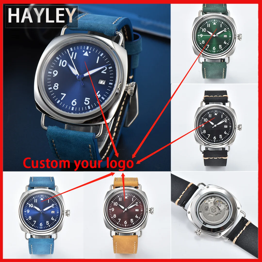 45mm Men's Watch NH35 Movement With Retro Design, Waterproof Leather Strap And Screw-in Crown Trend Motion Noctilucent
45mm Men's Watch NH35 Movement With Retro Design, Waterproof Leather Strap And Screw-in Crown Trend Motion Noctilucent