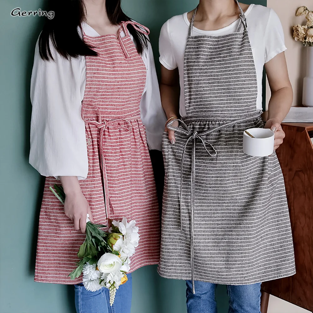 Gerring Apron Cooking Stripe Pleated Kitchen Apron Dress Linen Sleeveless Coveralls Chef Waiter Cafe Shop BBQ Tablier Delantal
Gerring Apron Cooking Stripe Pleated Kitchen Apron Dress Linen Sleeveless Coveralls Chef Waiter Cafe Shop BBQ Tablier Delantal
