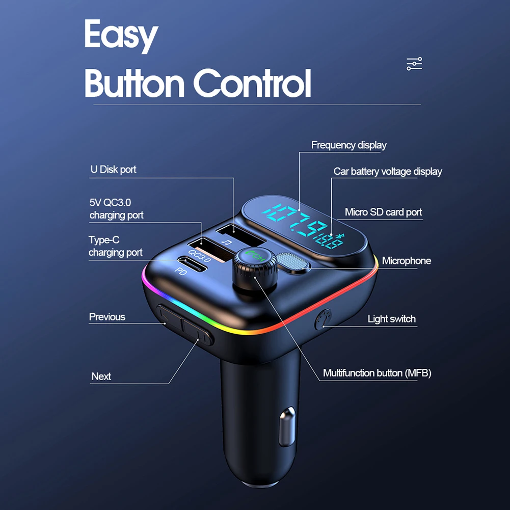 Part Charger 1pc 20-30 Meters AUX PD Accessories Bluetooth 5.0 Car Manual QC3.0 FM Radio Transmitter USB Adapter
Part Charger 1pc 20-30 Meters AUX PD Accessories Bluetooth 5.0 Car Manual QC3.0 FM Radio Transmitter USB Adapter