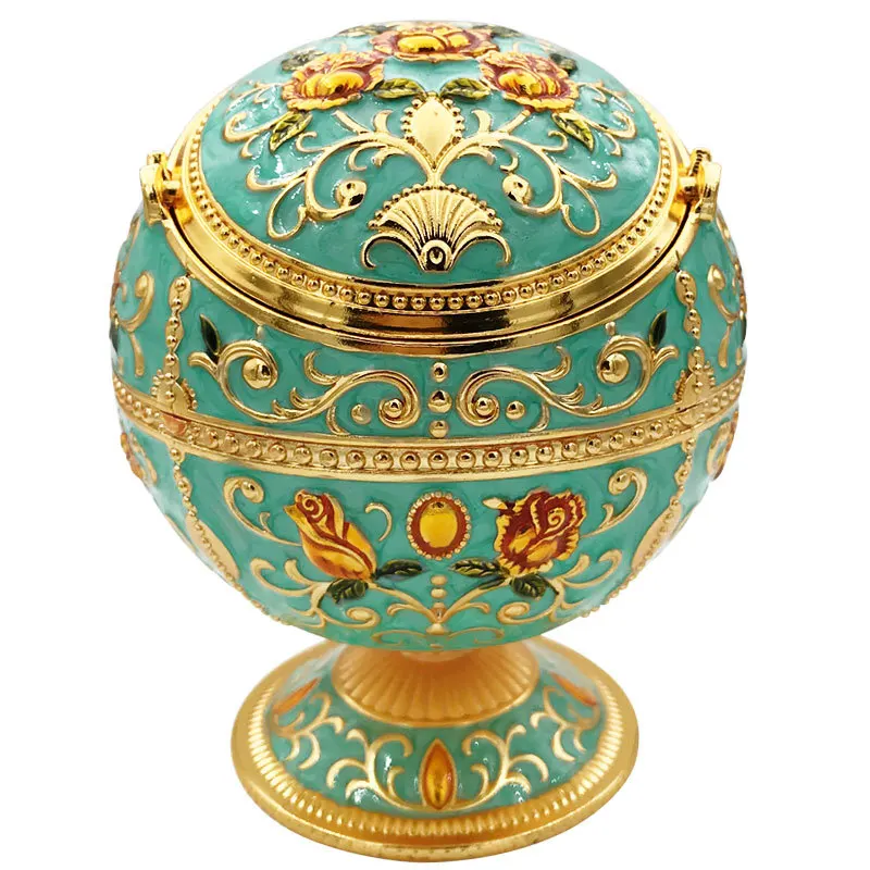 NEW Windproof Ash Tray Vintage Zinc Alloy Flower Pattern Globe Cigarette Ashtray Lid Tabletop Portable Home Decor Ashtrays
NEW Windproof Ash Tray Vintage Zinc Alloy Flower Pattern Globe Cigarette Ashtray Lid Tabletop Portable Home Decor Ashtrays