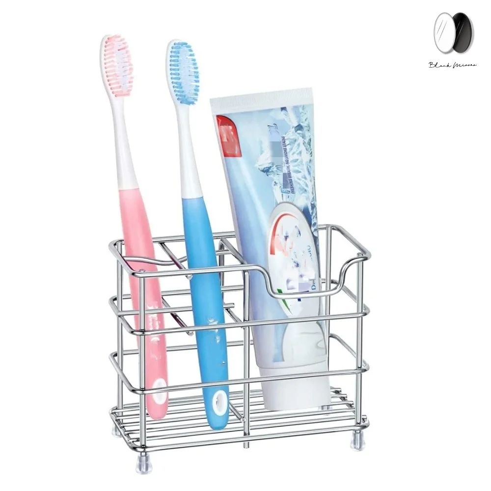 

5 Slots Stainless Steel Toothbrush Toothpaste Holder Large Size Upgrade Bathroom Accessories Small Spaces Organizer