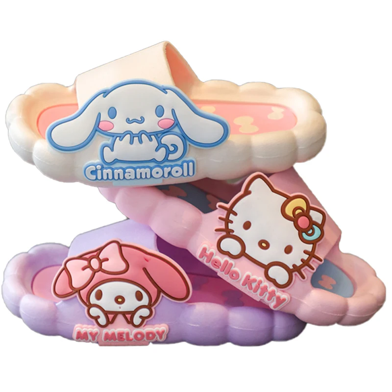 Kawaii Cartoon Cinnamorol Hello Kitty cute girl indoor bath non-slip sandals kids toys wearable slippers small gift for children
Kawaii Cartoon Cinnamorol Hello Kitty cute girl indoor bath non-slip sandals kids toys wearable slippers small gift for children