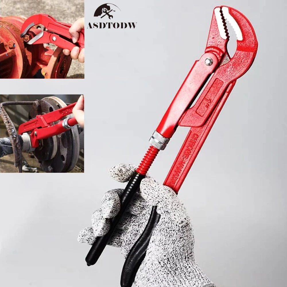 Heavy-duty Pipe Wrench 1"/1.5"/2" Hook-type Universal Wrench Pliers Adjustable Spanner Plumbing Hand Tools 
Heavy-duty Pipe Wrench 1"/1.5"/2" Hook-type Universal Wrench Pliers Adjustable Spanner Plumbing Hand Tools