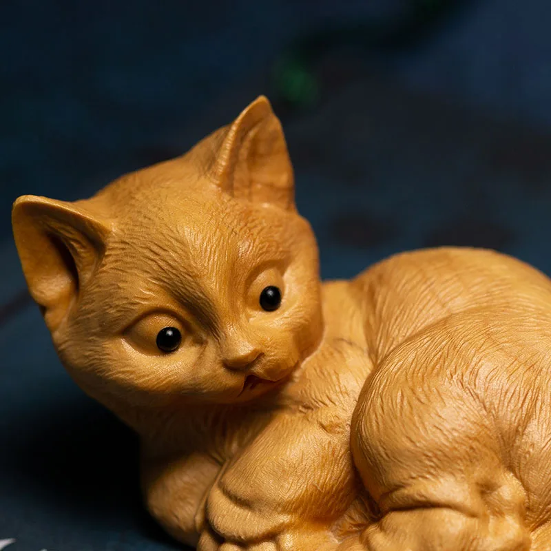 WSHYUFEI Boxwood, 8 см, модель животного, симпатичная деревянная Лежащая статуя котенка, счастливое украшение для дома
WSHYUFEI Boxwood, 8 см, модель животного, симпатичная деревянная Лежащая статуя котенка, счастливое украшение для дома
