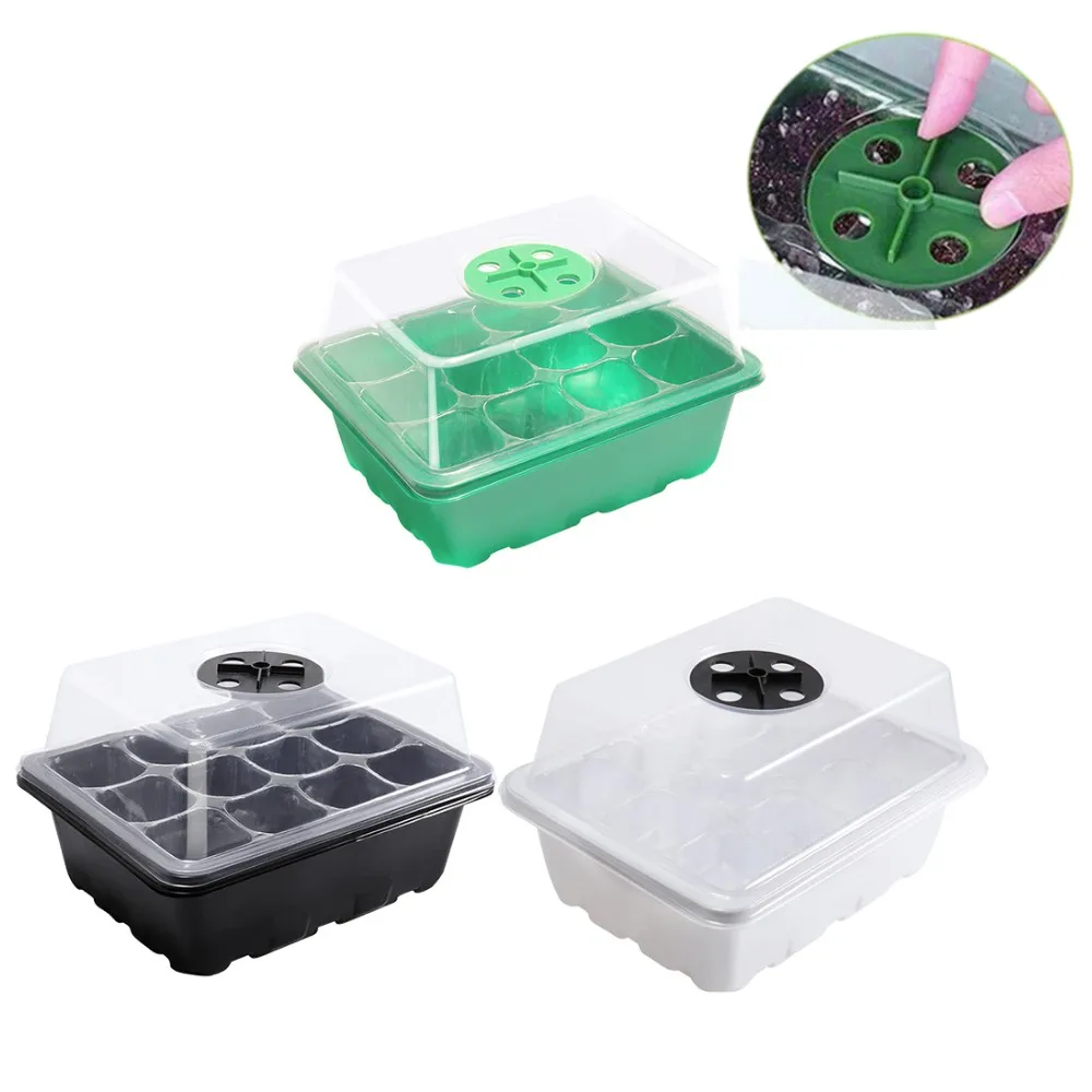 Nursery Pot 12 Holes Seed Grow Planter Box Greenhouse Seeding Garden Seed Pot Tray Seedling Tray Garden Supplies
Nursery Pot 12 Holes Seed Grow Planter Box Greenhouse Seeding Garden Seed Pot Tray Seedling Tray Garden Supplies