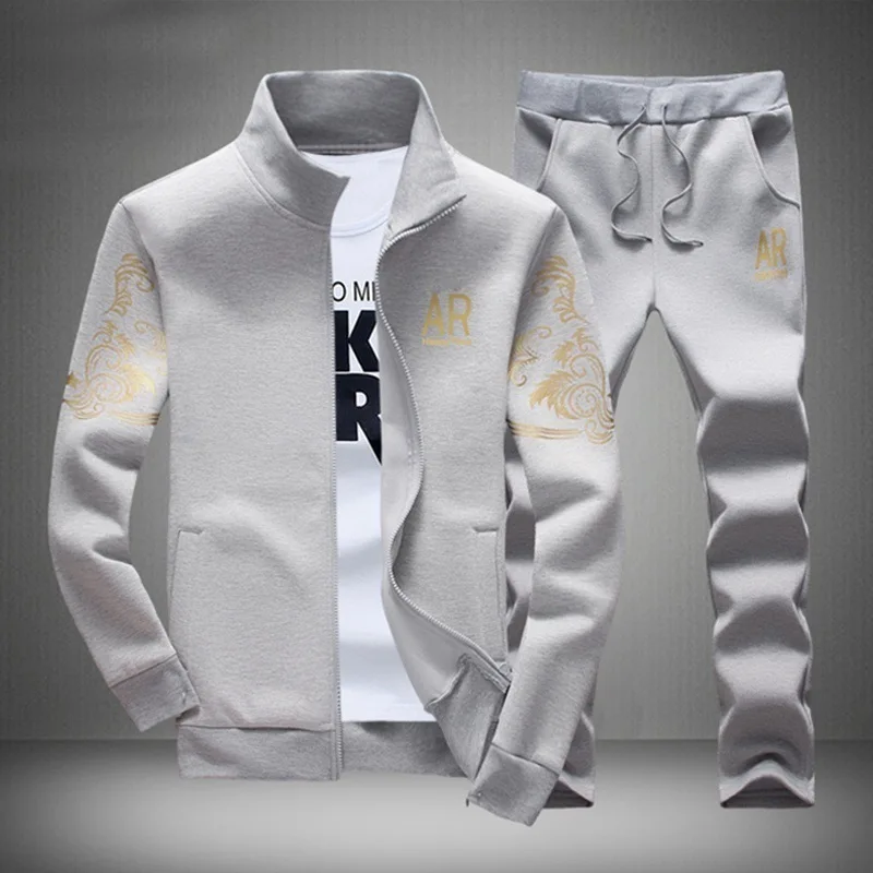 Men's Tracksuit Sportswear Sets Spring Autumn Casual Tracksuits Men 2 Piece Zipper Sweatshirt + Sweatpants Brand Track Suit Set
Men's Tracksuit Sportswear Sets Spring Autumn Casual Tracksuits Men 2 Piece Zipper Sweatshirt + Sweatpants Brand Track Suit Set