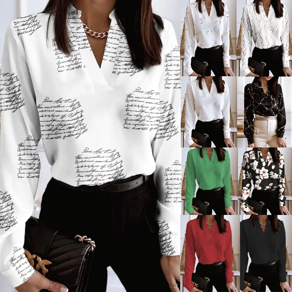 Solid Button Womens Tops And Blouses Loose V Neck Long Sleeve Cotton Tunic Shirts Spring Autumn Long Sleeve
Solid Button Womens Tops And Blouses Loose V Neck Long Sleeve Cotton Tunic Shirts Spring Autumn Long Sleeve