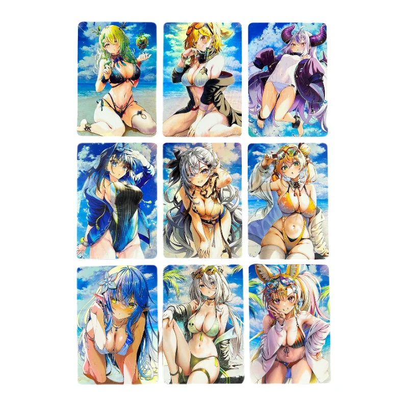 9 шт./набор ACG японское аниме голограмма живая система аниме анкерный женский купальник стильные Хобби Коллекционные Предметы «сделай сам» флэш-карты Подарочные игрушки 
9 шт./набор ACG японское аниме голограмма живая система аниме анкерный женский купальник стильные Хобби Коллекционные Предметы «сделай сам» флэш-карты Подарочные игрушки