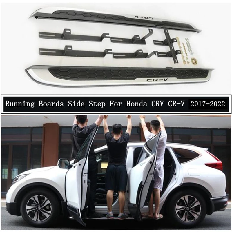 

Running Boards Side Step Bar Pedals For Honda CRV CR-V 2017-2022 High Quality Nerf Bars Auto Accessories