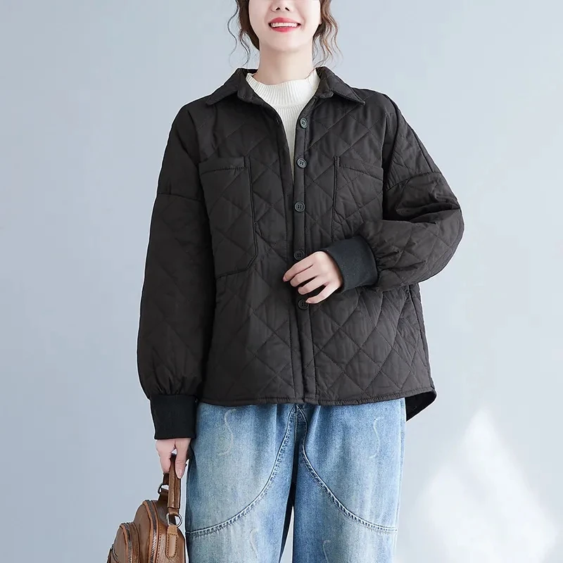 Autumn and Winter Long Sleeves Coat Retro Rhombus Quilted Jacket 2023 New Women's Loose Padded Single Breasted Clothes Trendy
Autumn and Winter Long Sleeves Coat Retro Rhombus Quilted Jacket 2023 New Women's Loose Padded Single Breasted Clothes Trendy