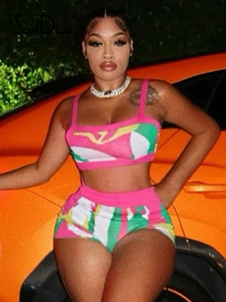 Soefdioo Printing Camisole and High Waist Shorts Two Piece Sets Womens Outfits Summer 2022 Casual Tracksuit Sexy Streetwear
Soefdioo Printing Camisole and High Waist Shorts Two Piece Sets Womens Outfits Summer 2022 Casual Tracksuit Sexy Streetwear