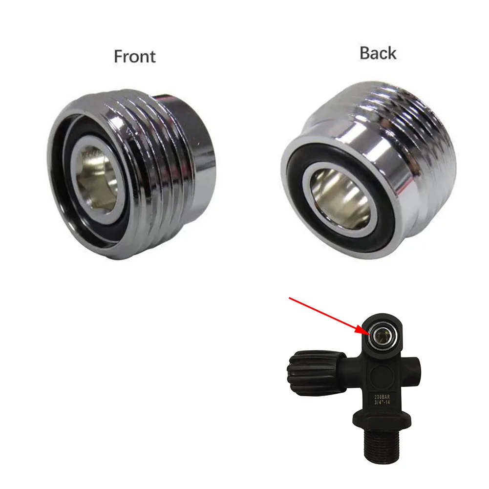 DIN To Yoke Submersible Aquarium Regulator Insert Thread Tank Valve Adaptor G5/8 5/16 HEX Fit All 230 Bar DIN Tank Valves
DIN To Yoke Submersible Aquarium Regulator Insert Thread Tank Valve Adaptor G5/8 5/16 HEX Fit All 230 Bar DIN Tank Valves