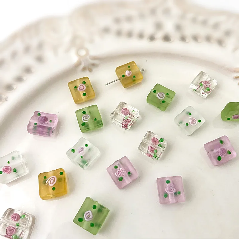12mm Square Shape Flower Glass Bead Matte Lampwork Bead Handmade Lampwork Bead Diy Jewelry Making Bracelet Necklace Earring
12mm Square Shape Flower Glass Bead Matte Lampwork Bead Handmade Lampwork Bead Diy Jewelry Making Bracelet Necklace Earring