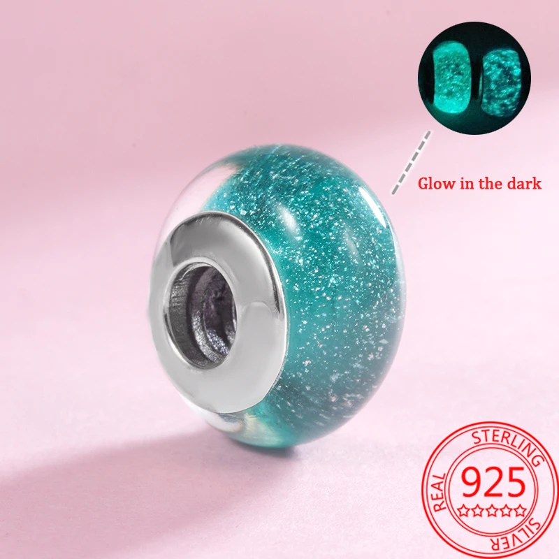 Romantic S925 Silver Green Glow-in-the-dark Murano Princess Glass Beads Fits Bracelet & Bangle Children Jewelry Gift
Romantic S925 Silver Green Glow-in-the-dark Murano Princess Glass Beads Fits Bracelet & Bangle Children Jewelry Gift