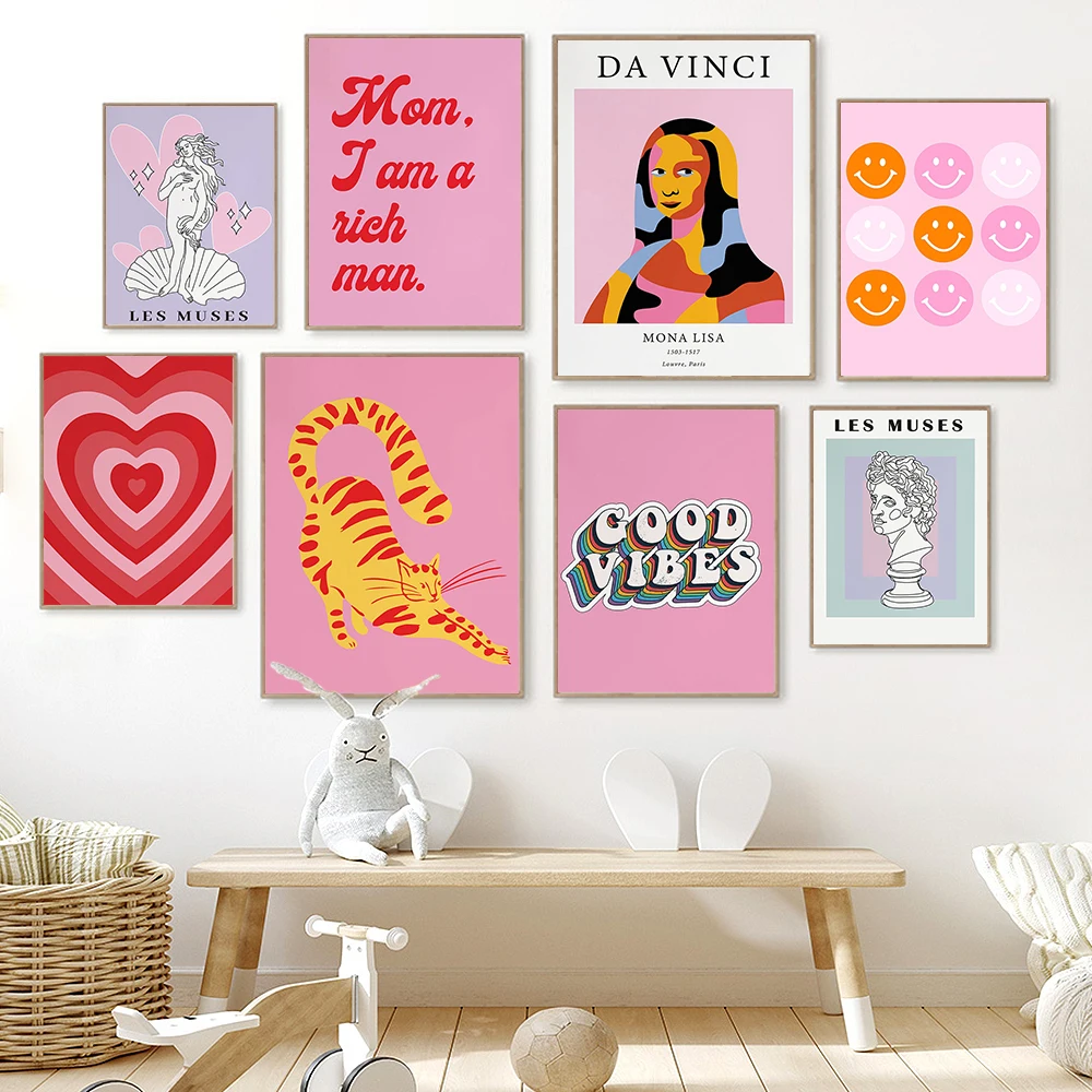 Abstract Monalisa Cat Dog Love Quote Wall Art Canvas Painting Fashion Pink Poster Print Pictures Mural Living Room Home Decor
Abstract Monalisa Cat Dog Love Quote Wall Art Canvas Painting Fashion Pink Poster Print Pictures Mural Living Room Home Decor