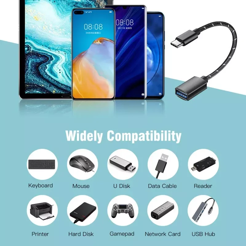 USB C To Type A OTG Cable For Hub Printer Cardreader USB C Male to USB 3.0 A Female 15cm Adapter Cable For MacBook Pro
USB C To Type A OTG Cable For Hub Printer Cardreader USB C Male to USB 3.0 A Female 15cm Adapter Cable For MacBook Pro