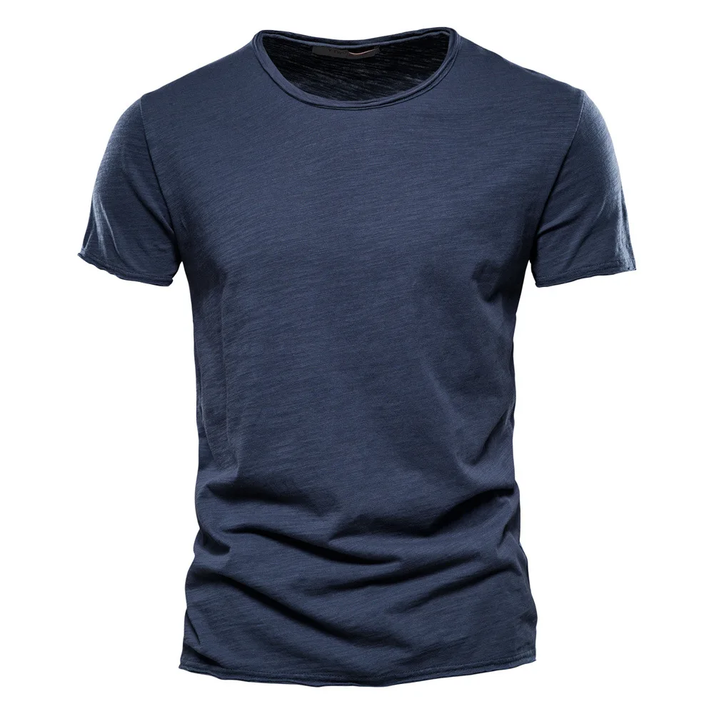 Summer solid color short-sleeved men slim fit European size fashion casual men's T-shirt
Summer solid color short-sleeved men slim fit European size fashion casual men's T-shirt