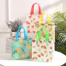 5/10/20pcs Tropical fruits Mexican party Non-woven fabric Gift Bag Birthday Baking Cake Bag for packing orders borse bolsa regal