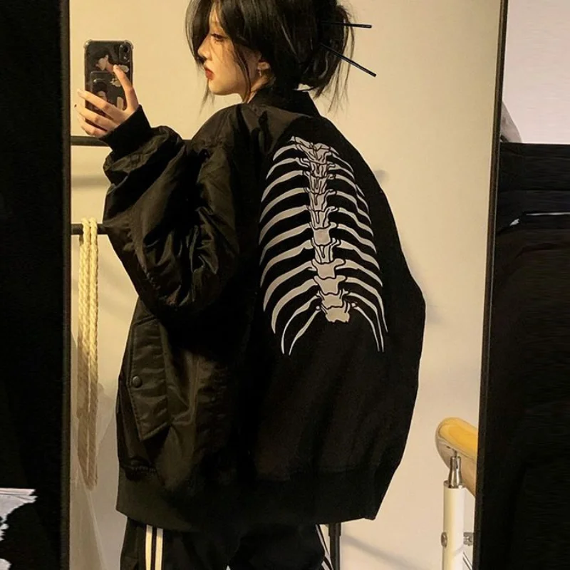 Deeptown Gothic Streetwear Jackets for Women Korean Harajuku Fashion Black Y2k Oversized Vintage Coat 2022 Trend Autumn Winter
Deeptown Gothic Streetwear Jackets for Women Korean Harajuku Fashion Black Y2k Oversized Vintage Coat 2022 Trend Autumn Winter