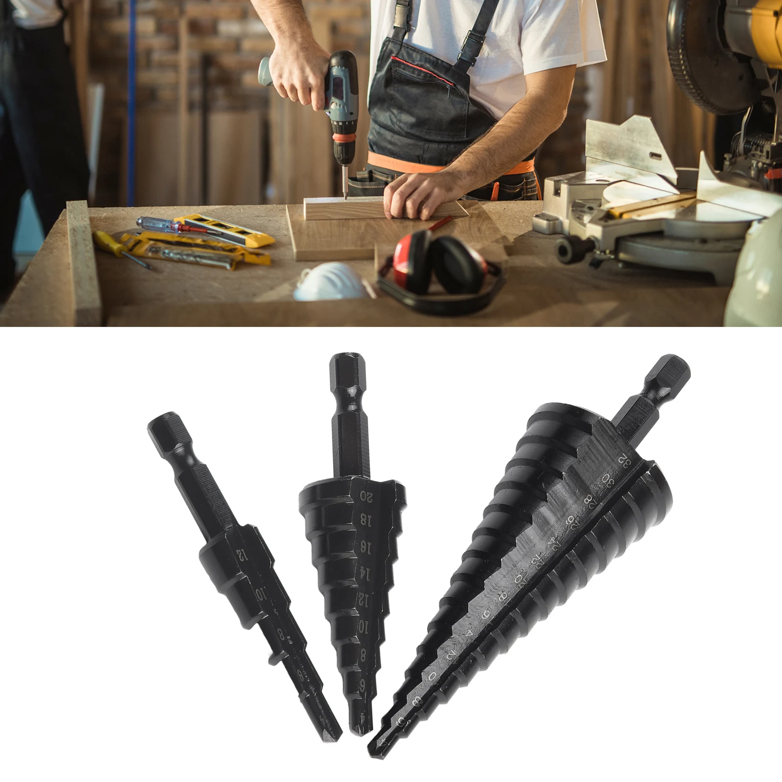 3pcs Step Drill Bit Step Drill Bit High Speed Steel Metal Wood Hole Cutter Hexagonal Handle 4-12 Mm 4-20 Mm 4-32 Mm
3pcs Step Drill Bit Step Drill Bit High Speed Steel Metal Wood Hole Cutter Hexagonal Handle 4-12 Mm 4-20 Mm 4-32 Mm