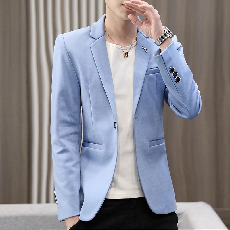 Small Suit Men's Coat Korean Casual Trend Pure Color Men's Jacket 2022 Spring and Autumn New Business Handsome Suit
Small Suit Men's Coat Korean Casual Trend Pure Color Men's Jacket 2022 Spring and Autumn New Business Handsome Suit