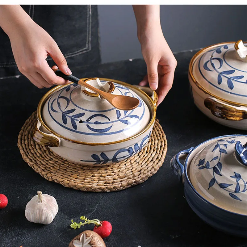 Pottery Clay Casserole Dish with Lid Japanese Style Casserole Ishinabes Cooking Cookware Kitchen Accessories 
Pottery Clay Casserole Dish with Lid Japanese Style Casserole Ishinabes Cooking Cookware Kitchen Accessories