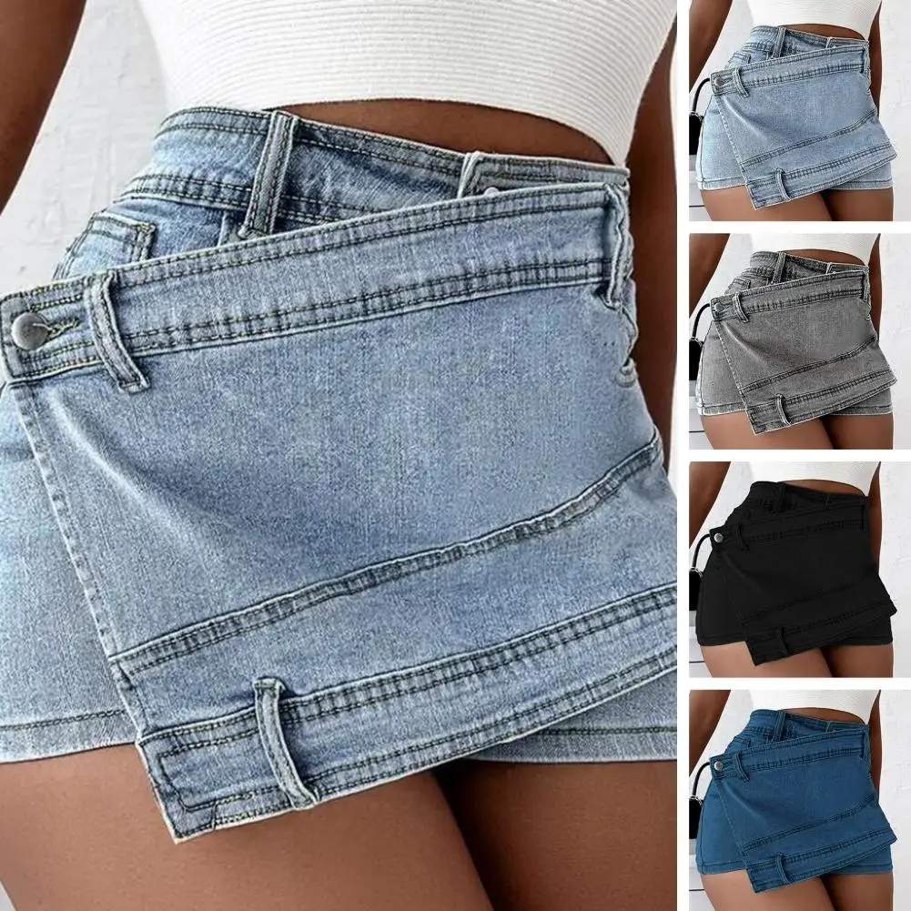 Women Summer Denim Shorts A-line Irregular High Waist Solid Color Pockets Casual Above Knee Party Skirt Y2K Retro Straight Tube
Women Summer Denim Shorts A-line Irregular High Waist Solid Color Pockets Casual Above Knee Party Skirt Y2K Retro Straight Tube