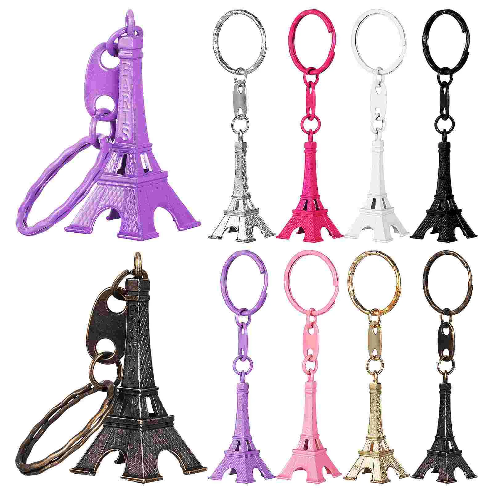 

32 Pcs Key Chains Eiffel Tower Key Rings Metal Keychains Key Pendants Bag Decors