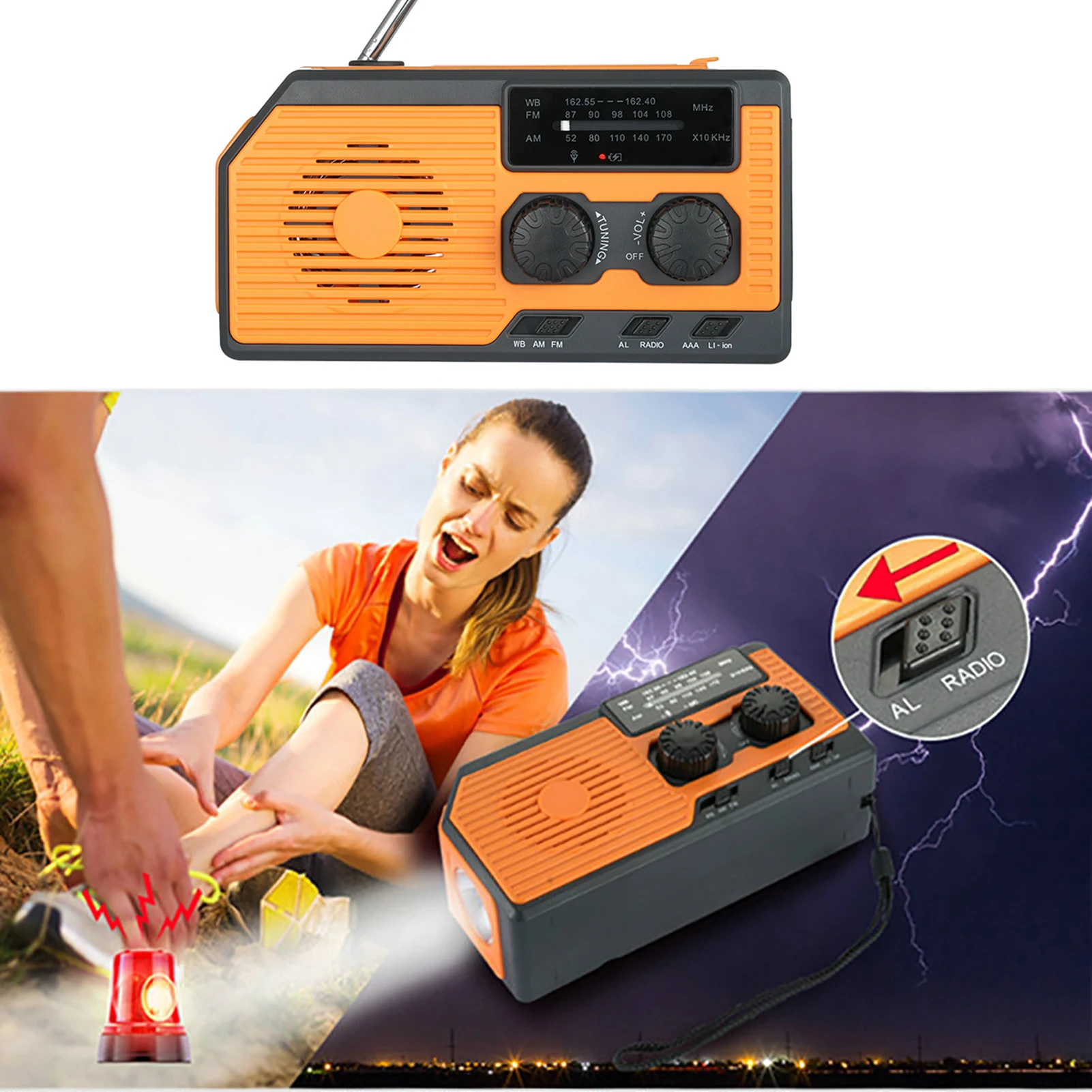5000mAh NOAA Emergency Weather Radio AM/FM Battery Operated Hand Crank Solar Charging NOAA Weather Radio Power Bank SOS Alarm
5000mAh NOAA Emergency Weather Radio AM/FM Battery Operated Hand Crank Solar Charging NOAA Weather Radio Power Bank SOS Alarm