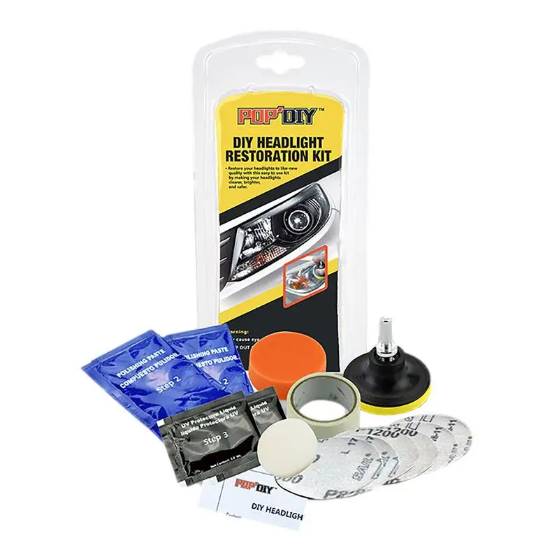 

Car Headlight Restoration Kit Scratch Remover Repair Fluid Kit Auto Light Lens Polish Polisher Cleaning Paste Refurbish Paint