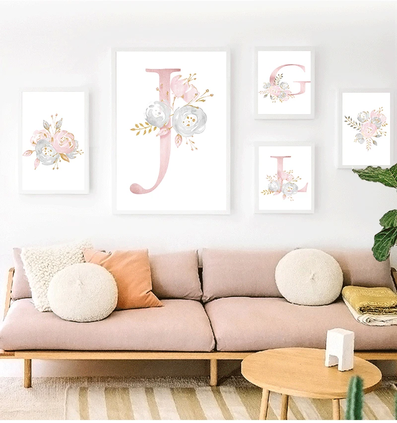 Personalized Poster Baby Name Custom Canvas Painting Nursery Prints Pink Oil Flowers Wall Art Pictures For Girls Room Decoration
Personalized Poster Baby Name Custom Canvas Painting Nursery Prints Pink Oil Flowers Wall Art Pictures For Girls Room Decoration