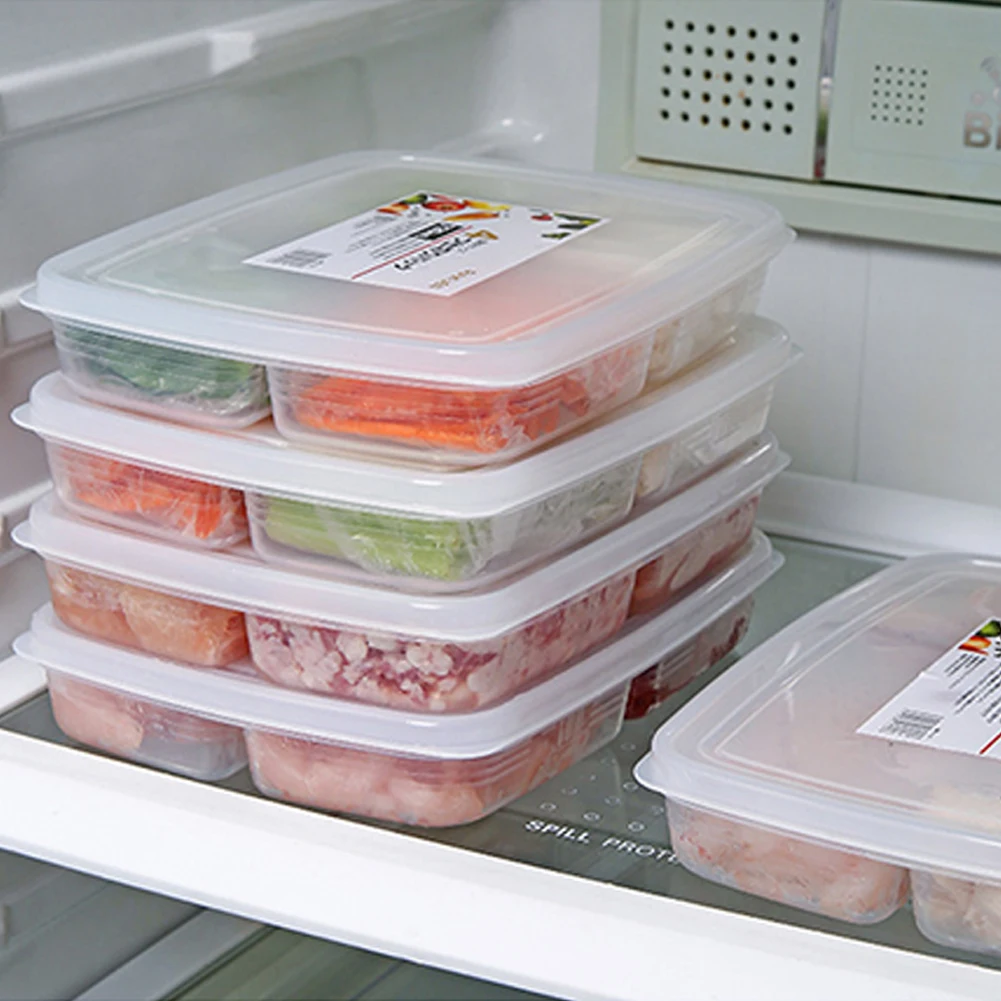4 Grids Food Preparation Storage Boxs Compartment Refrigerator Freezer Organizers Sub-Packed Meat Onion Ginger Dishes Crisper
4 Grids Food Preparation Storage Boxs Compartment Refrigerator Freezer Organizers Sub-Packed Meat Onion Ginger Dishes Crisper
