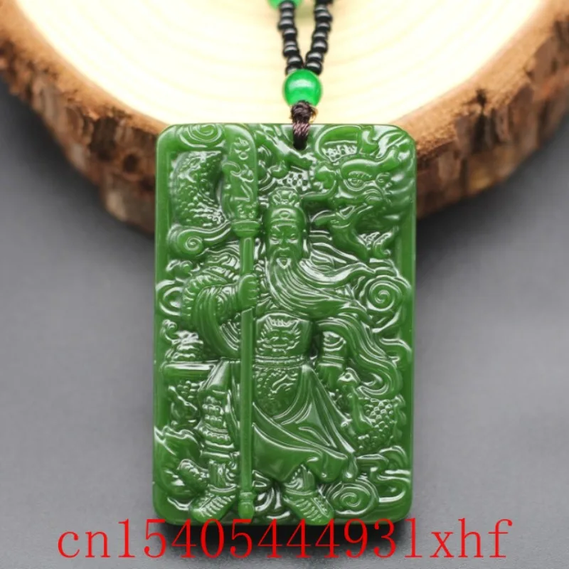 Natural Hetian Green Jade Dragon Guanyu Pendant Necklace Beads Fashion Fine Jewelry Designer Luxury Charm Amulet Gifts for Men
Natural Hetian Green Jade Dragon Guanyu Pendant Necklace Beads Fashion Fine Jewelry Designer Luxury Charm Amulet Gifts for Men