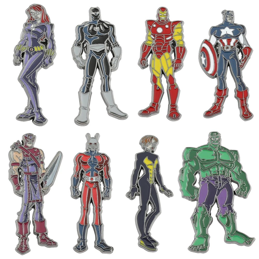 The Avengers Lapel Pins for Men Comics Avengers Super Heroes Collect Brooch for Fans Gift Metal Enamel Badge for Pack
The Avengers Lapel Pins for Men Comics Avengers Super Heroes Collect Brooch for Fans Gift Metal Enamel Badge for Pack