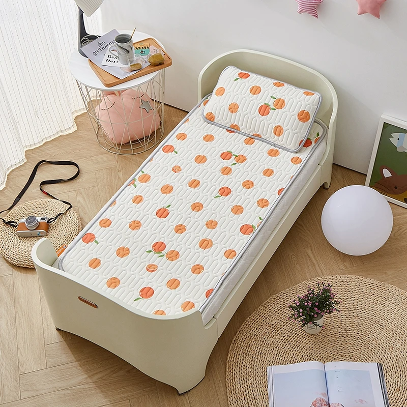 Baby Fitted Sheet Toddler Nap Mattress with Pillowcases Summer Cool Ice Silk Sleeping Mat Newborn Crib Bedding Set 55X135cm
Baby Fitted Sheet Toddler Nap Mattress with Pillowcases Summer Cool Ice Silk Sleeping Mat Newborn Crib Bedding Set 55X135cm