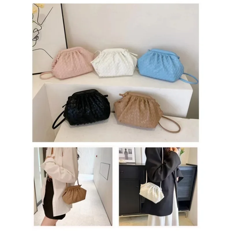 New Clip Knit Cloud Bag for Women's High-end Feel Bag Trend Versatile and Simple One Shoulder Crossbody Small Bag
New Clip Knit Cloud Bag for Women's High-end Feel Bag Trend Versatile and Simple One Shoulder Crossbody Small Bag