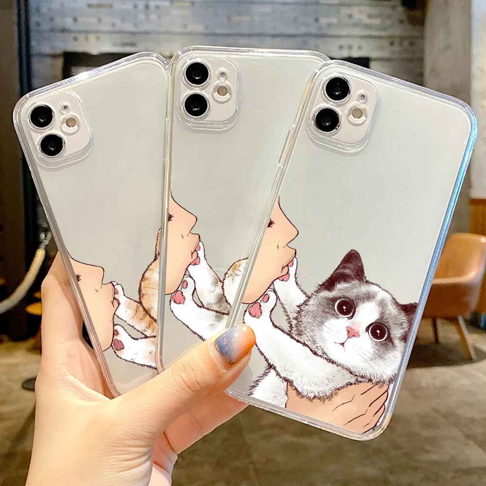 Cute Cat Luxury Ultra Thin Clear Phone Case For Apple iPhone 11 12 13 Pro Max 12 13 Mini X XR XS Max SE 2020 6 7 8 Plus Coque
Cute Cat Luxury Ultra Thin Clear Phone Case For Apple iPhone 11 12 13 Pro Max 12 13 Mini X XR XS Max SE 2020 6 7 8 Plus Coque